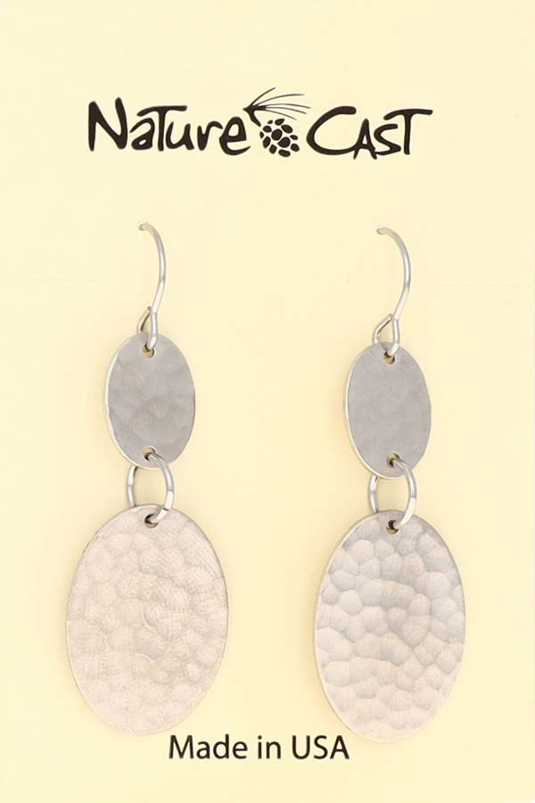 12466 Earring dangle hammered earring LARGE
