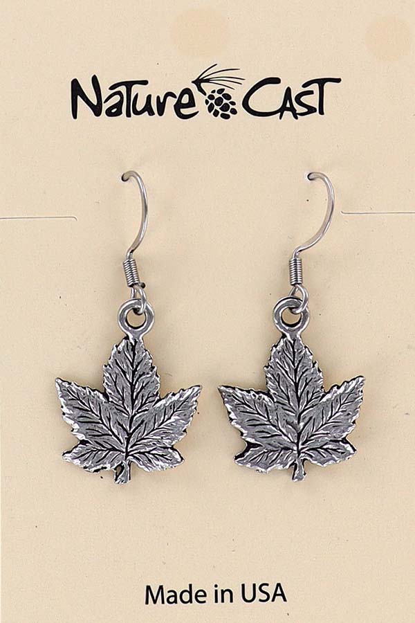 12477 Earring dangle maple leaf MAIN