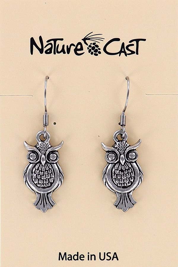 12479 Earring dangle owl THUMBNAIL