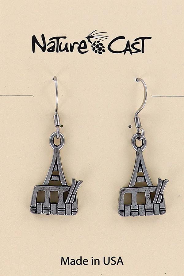 12492 Earring dangle ski tram THUMBNAIL