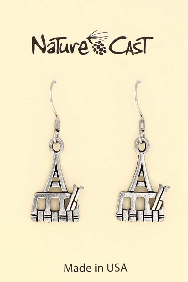 12492 Earring dangle ski tram THUMBNAIL