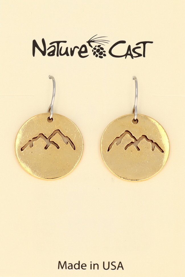 12568 Earring dangle cutout gold mountain peaks THUMBNAIL
