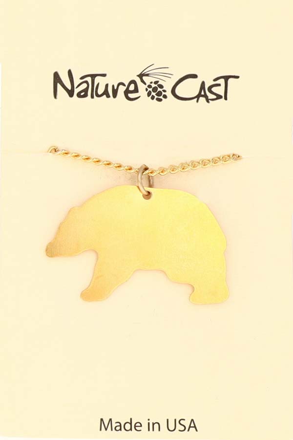 12578 Pendant gold black bear w / 18" chain THUMBNAIL