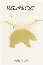 Pendant gold black bear w / 18" chain THUMBNAIL