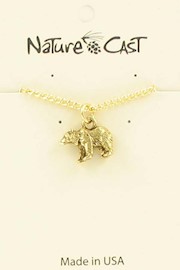 Pendant gold tone grizzly bear THUMBNAIL