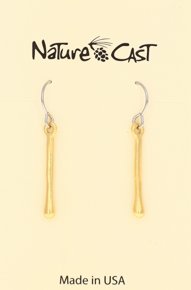 12607 Earring Dangle Gold Tone Thin Dangle THUMBNAIL