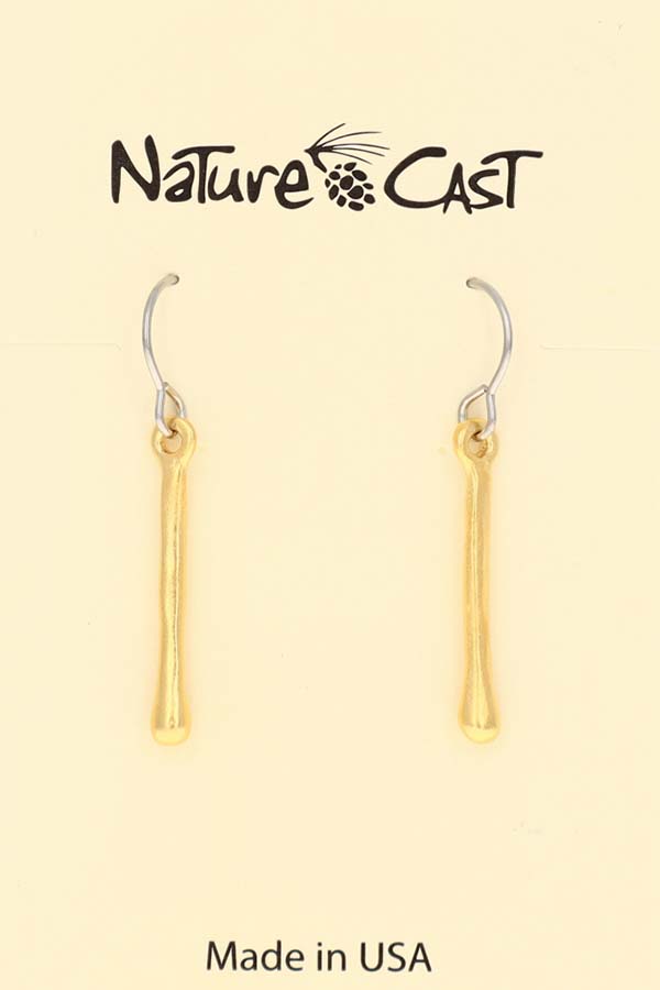 12607 Earring Dangle Gold Tone Thin Dangle THUMBNAIL