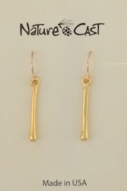 12607 Earring Dangle Gold Tone Thin Dangle THUMBNAIL