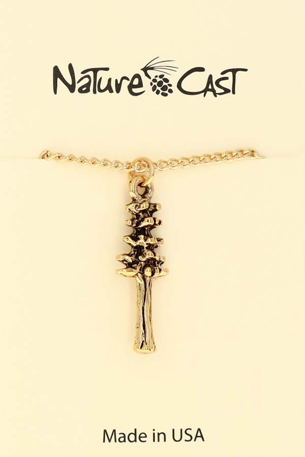 12612 Pendant gold tone sequoia w / 18" chain THUMBNAIL
