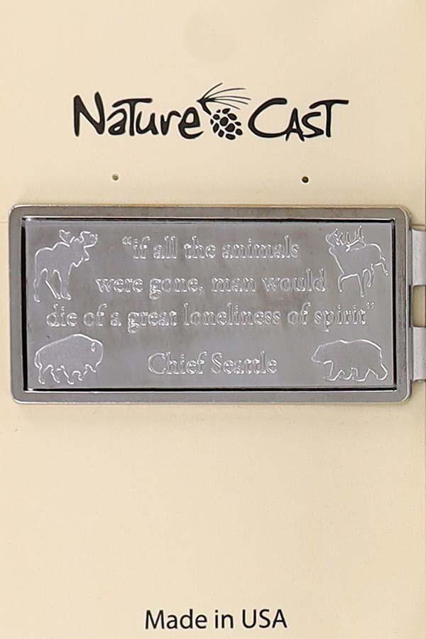 12904 Money clip Chief Seattle quote THUMBNAIL