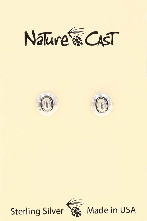 13022 Earring post cowboy hat sterling silver THUMBNAIL