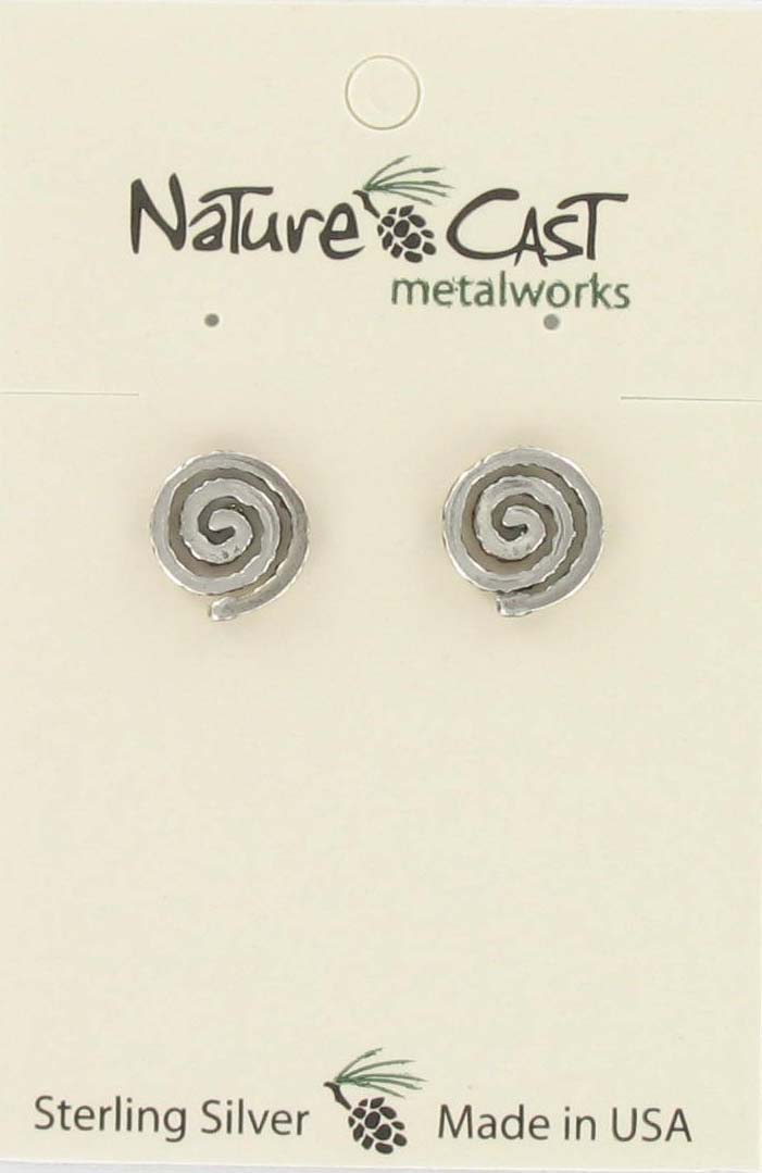 13033 Earring post swirl sterling silver THUMBNAIL