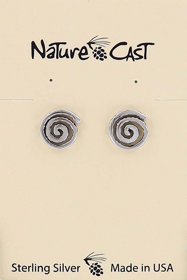 13033 Earring post swirl sterling silver THUMBNAIL