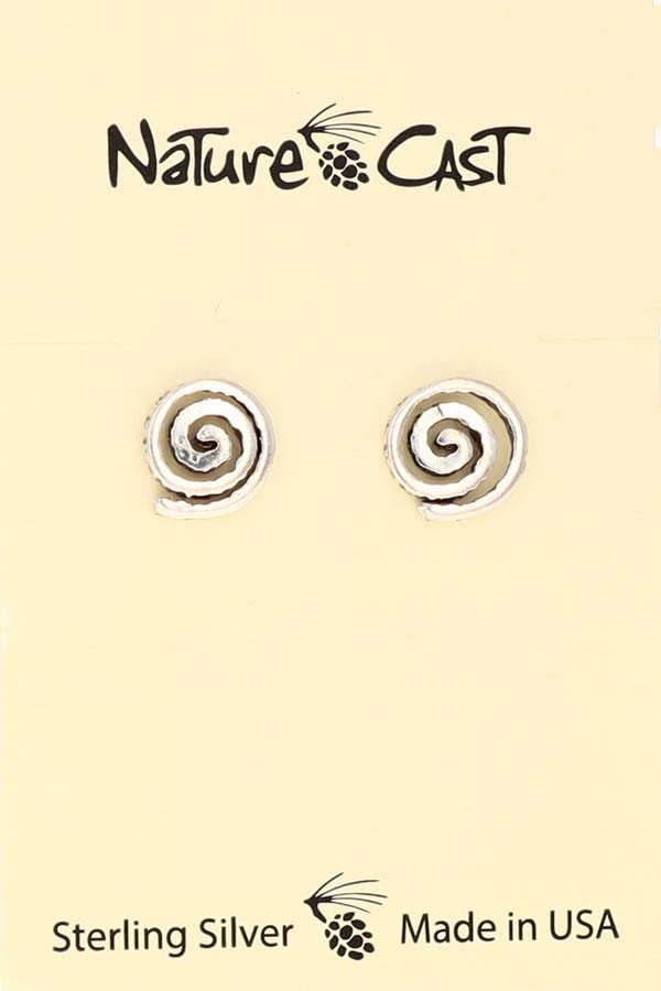 13033 Earring post swirl sterling silver THUMBNAIL