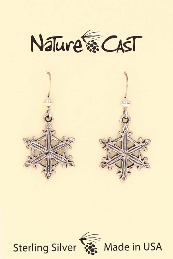 13060 Earring dangle cutout snowflake sterling silver THUMBNAIL