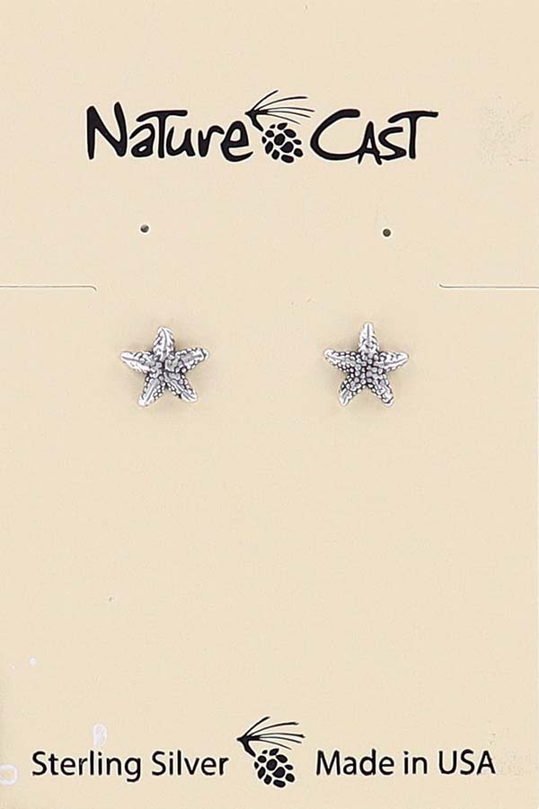13245 Earring post sterling silver starfish THUMBNAIL
