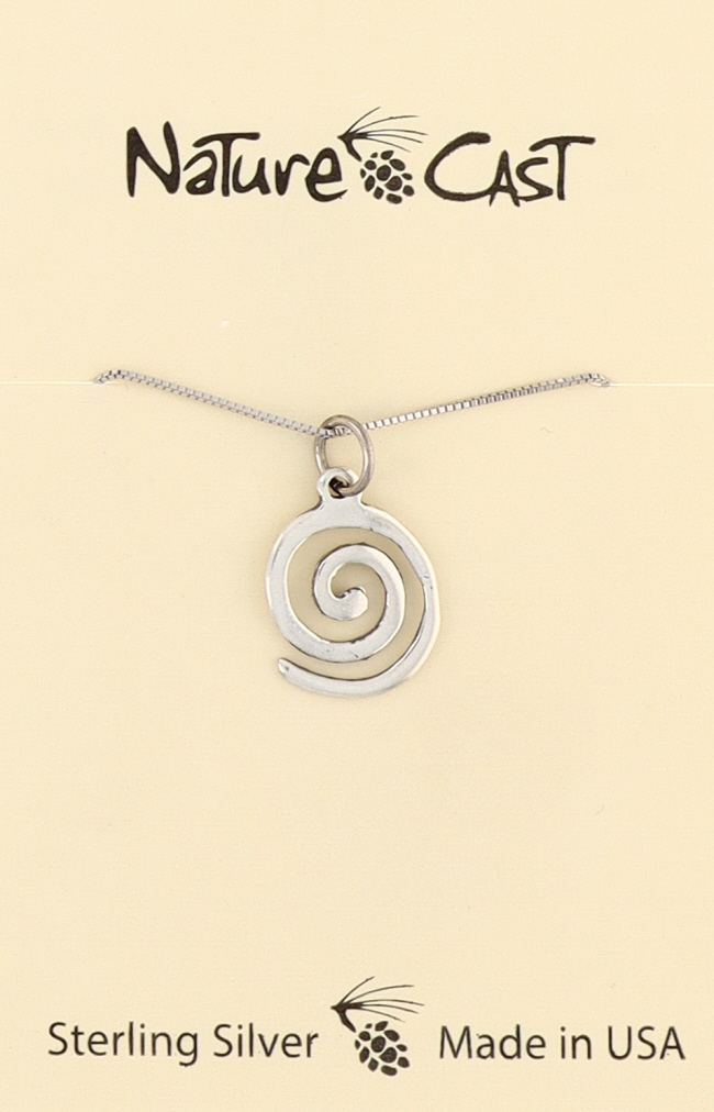 16265 Pendant Sterling Silver Swirl w / 18" Chain MAIN