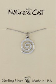 16265 Pendant Sterling Silver Swirl w / 18" Chain THUMBNAIL