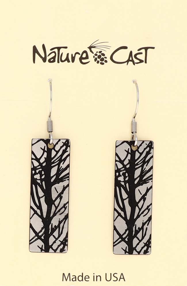 21000 Earring dangle abstract branches disc THUMBNAIL