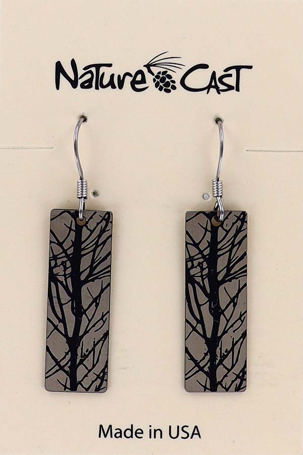 21000 Earring dangle abstract branches disc THUMBNAIL