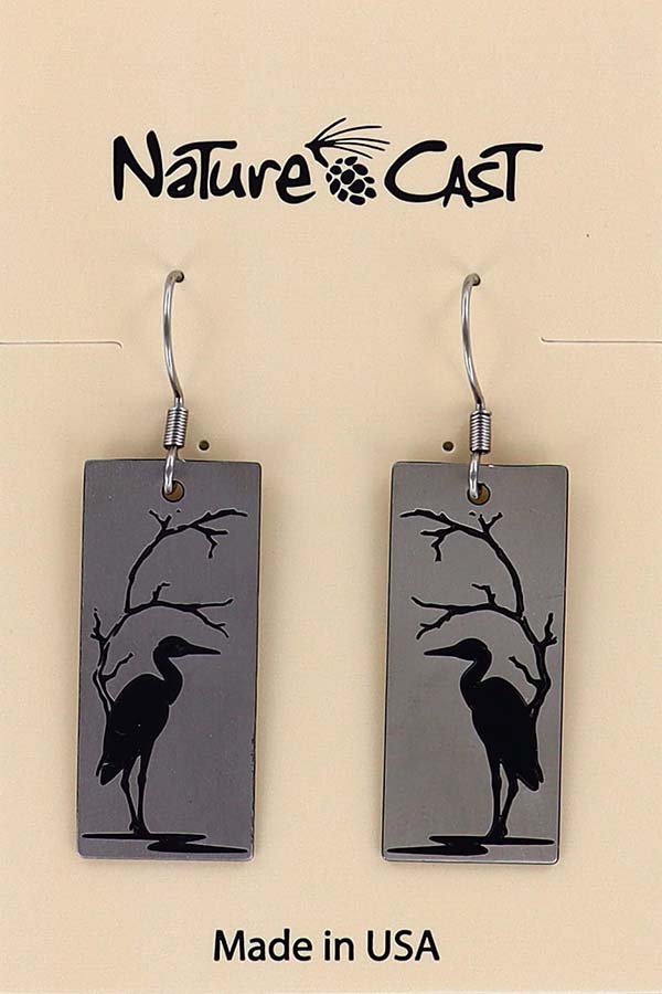 21006 Earring dangle crane disc LARGE