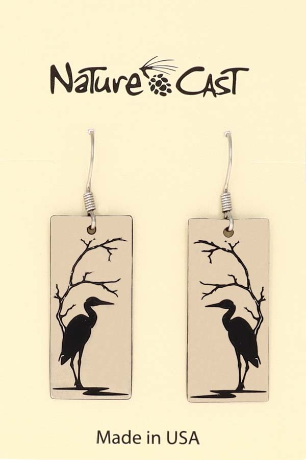 21006 Earring dangle crane disc LARGE