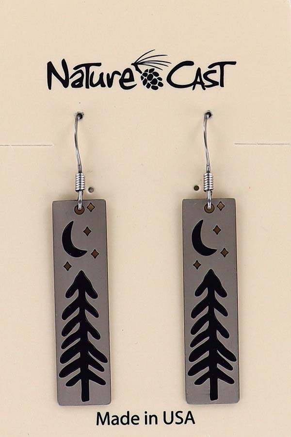 21009 Earring dangle tree with moon and stars disc MAIN