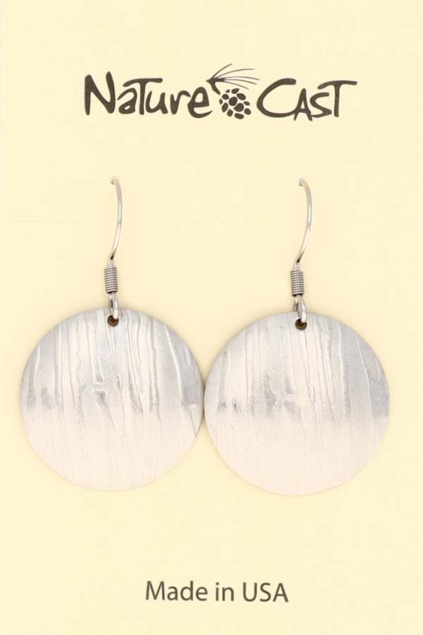 21024 Earring dangle wood grain disc THUMBNAIL