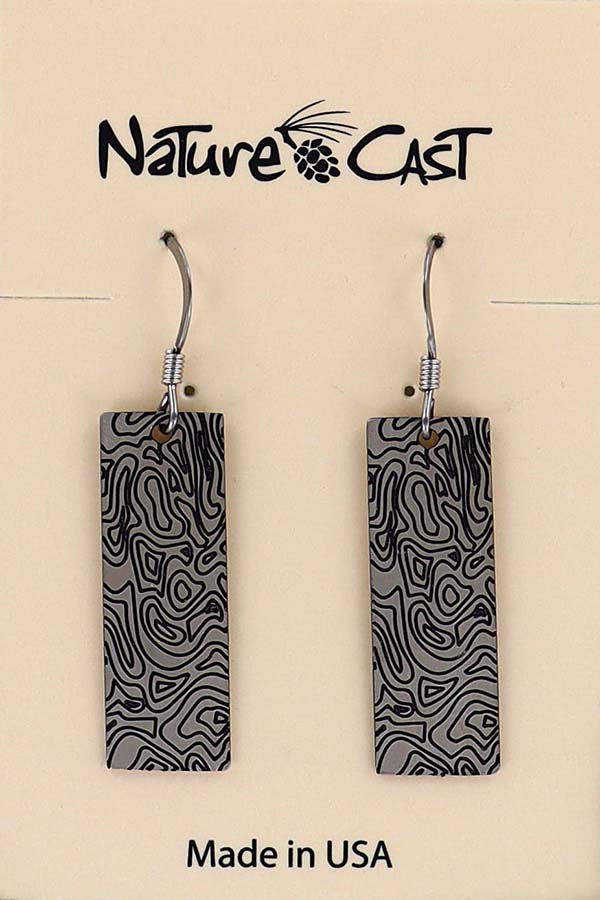 21028 Earring dangle topographical map THUMBNAIL