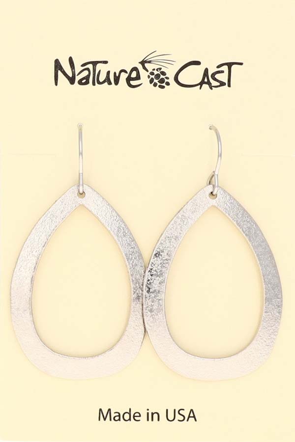 21056 Earring dangle large teardrop shaped hoop THUMBNAIL