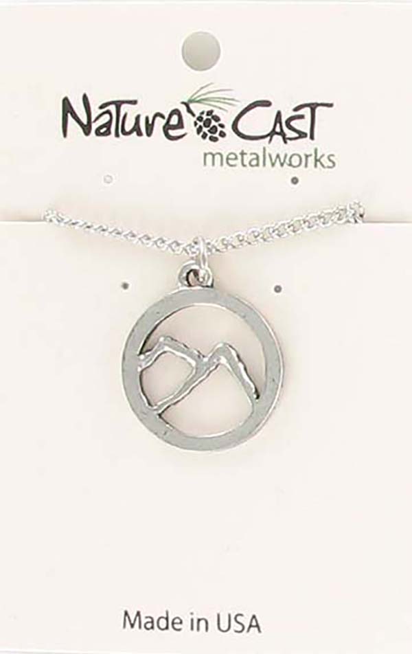 Pendant mountain in circle w/18" chain THUMBNAIL