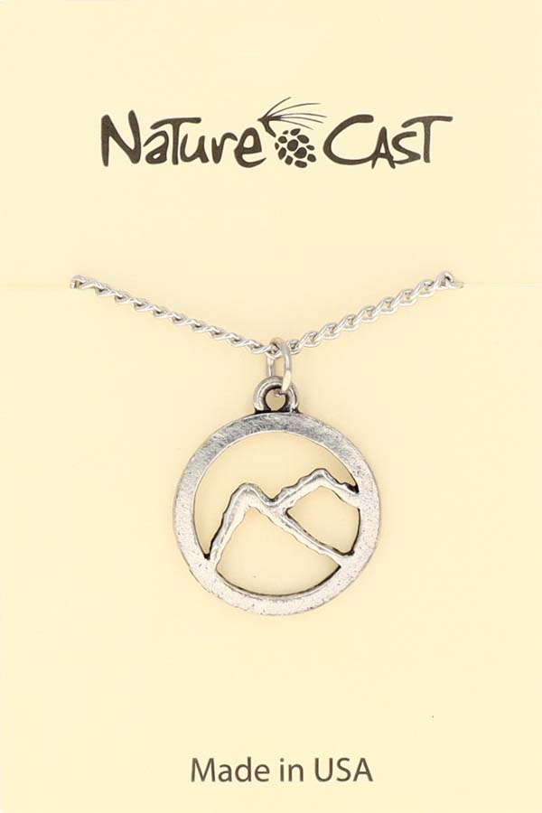 21058 Pendant mountain in circle w/18" chain MAIN