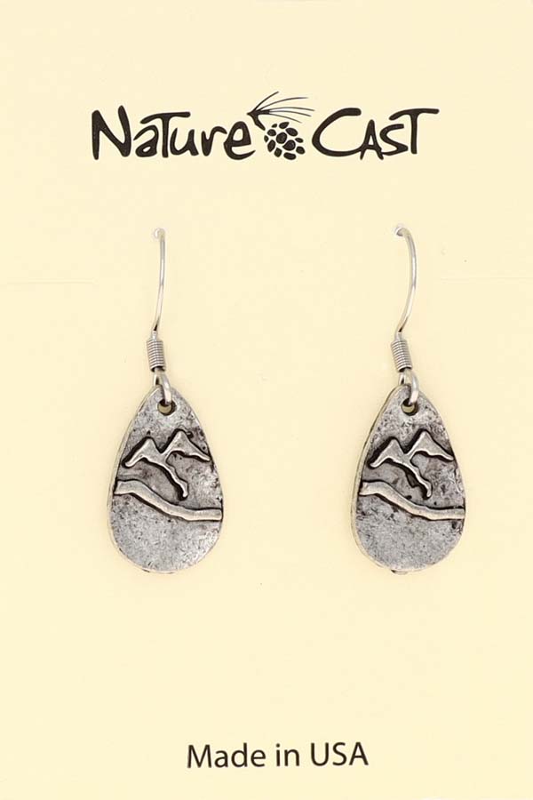 21070 Earring dangle teardrop mountain THUMBNAIL