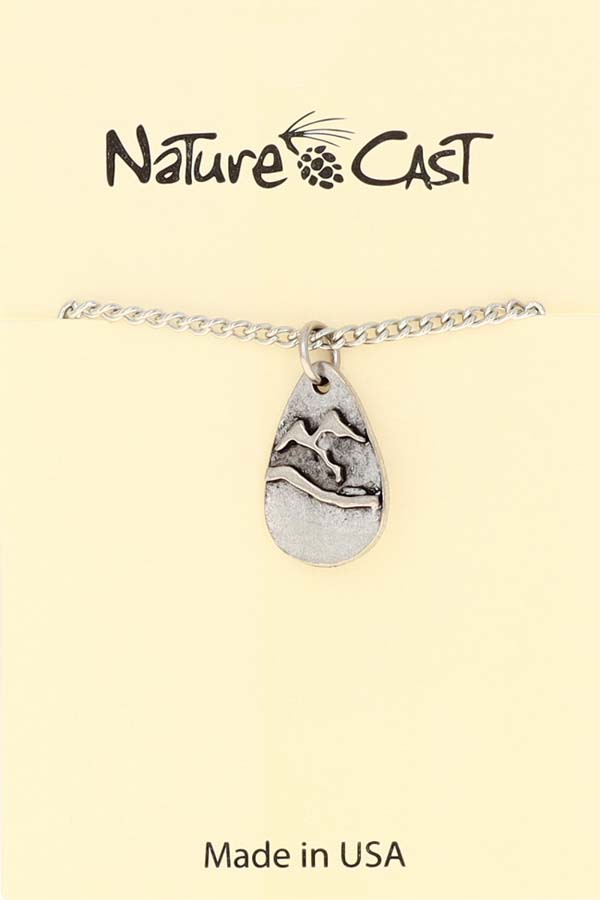 21071 Pendant teardrop mountain w/ 18"chain LARGE