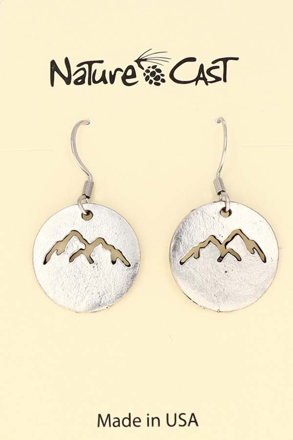 21085 Earring dangle cutout mountain peaks LARGE