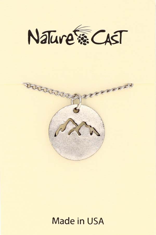 21086 Pendant cutout mountain peaks w/ 18" chain THUMBNAIL