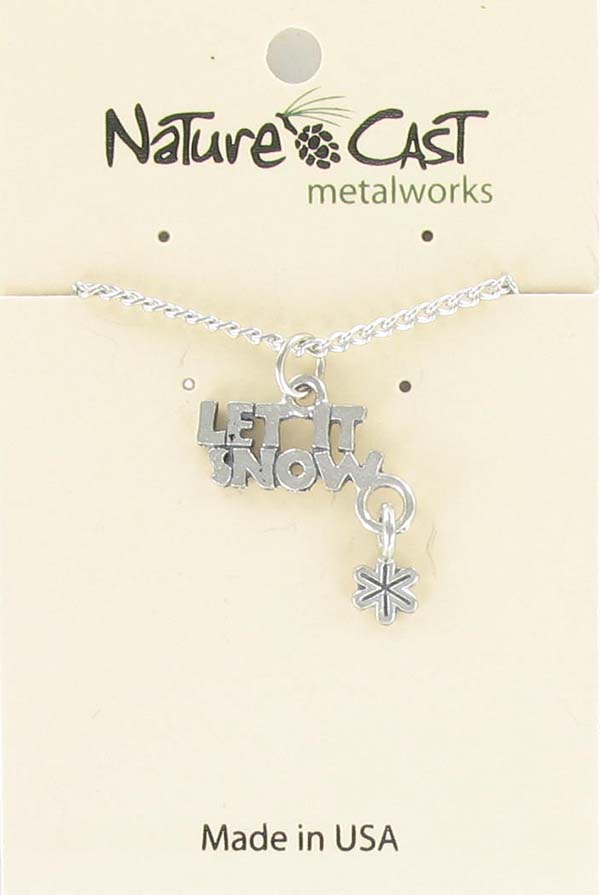 Pendant "Let It Snow" w/18" chain THUMBNAIL