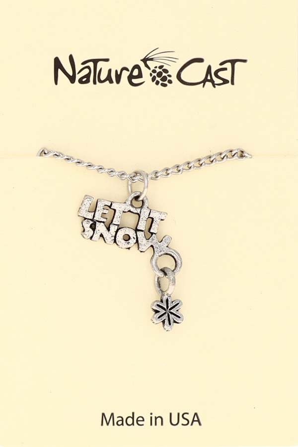 21090 Pendant "Let It Snow" w/18" chain MAIN
