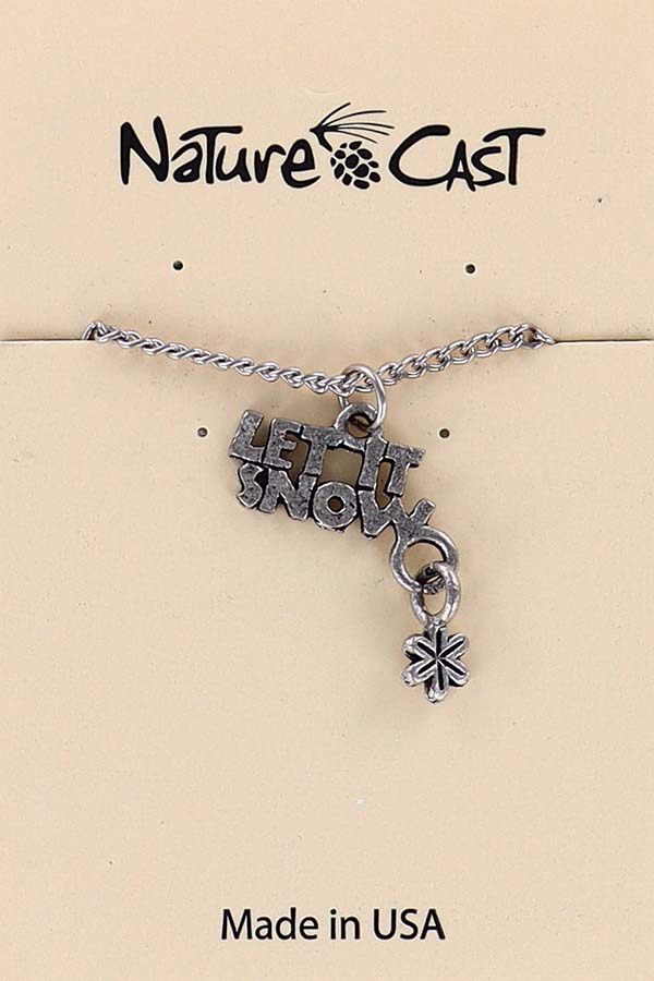 21090 Pendant "Let It Snow" w/18" chain THUMBNAIL