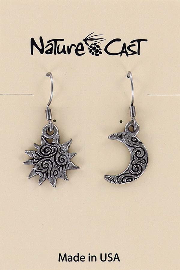 21093 Earring dangle swirl sun and moon MAIN