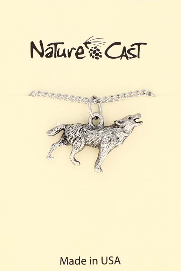 21099 Pendant wolf w/ 18" chain LARGE