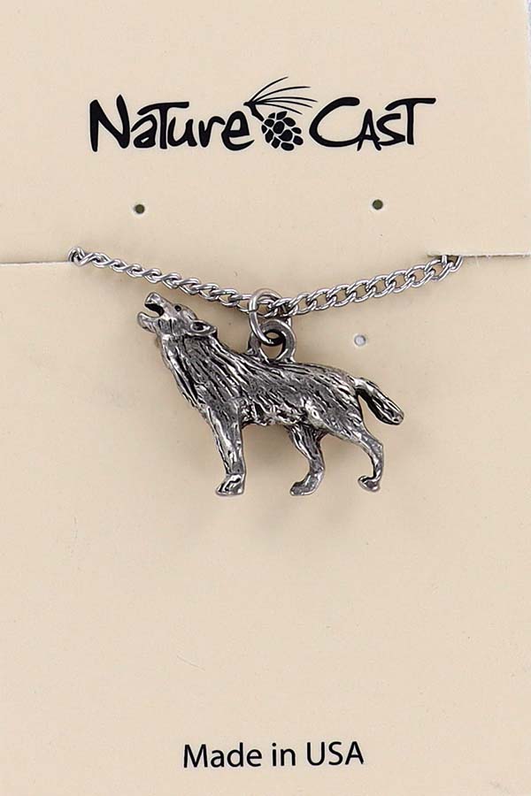 21099 Pendant wolf w/ 18" chain LARGE