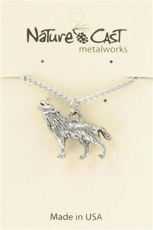 Pendant wolf w/ 18" chain LARGE