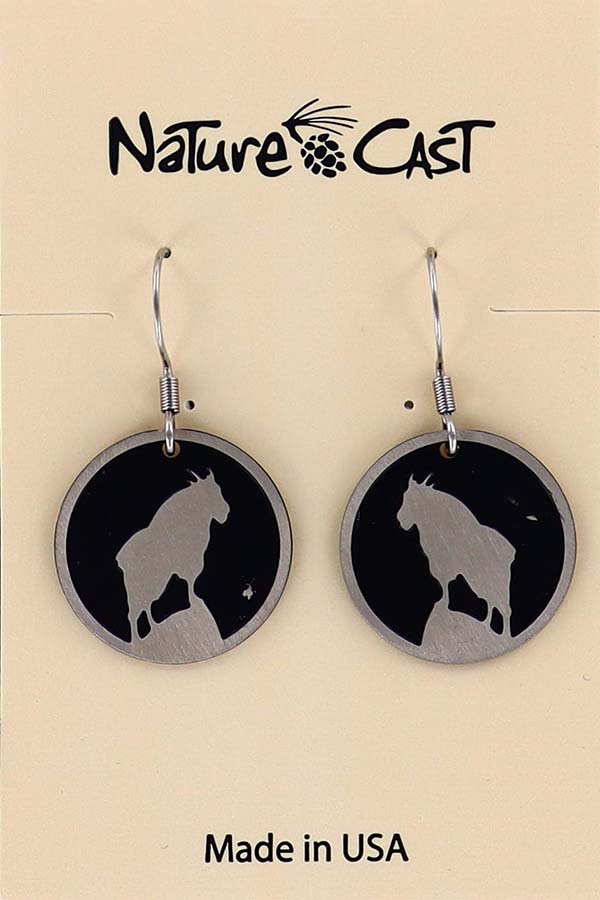 21105 Earring dangle mountain goat LARGE