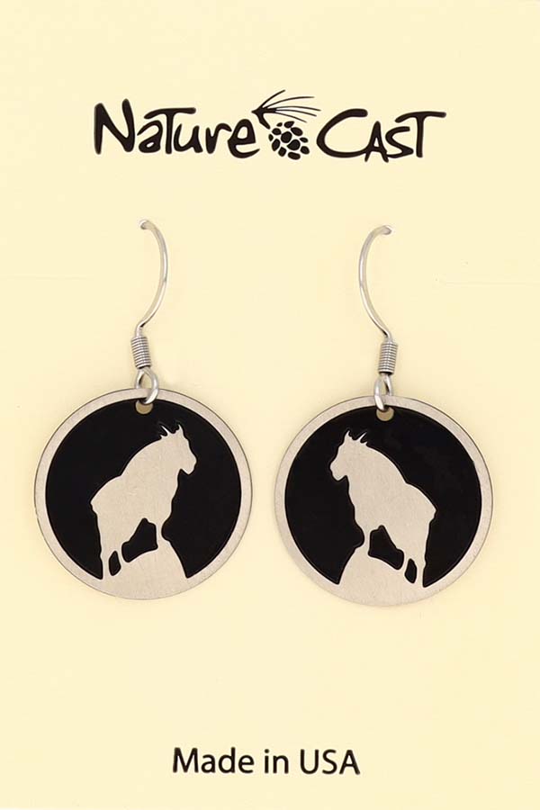21105 Earring dangle mountain goat LARGE