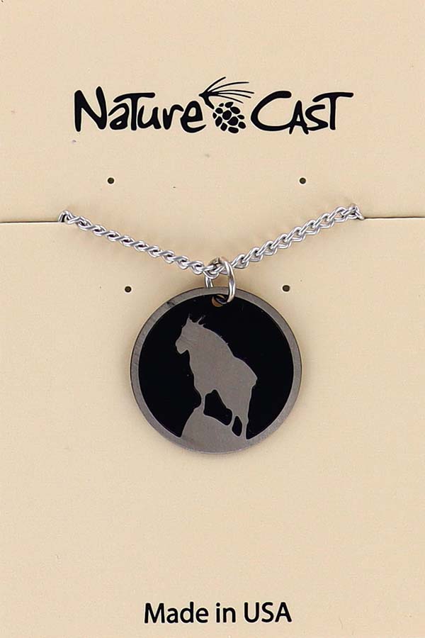 21106 Pendant mountain goat w/ 18" chain LARGE