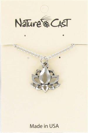 Pendant lotus flower on 18" chain LARGE