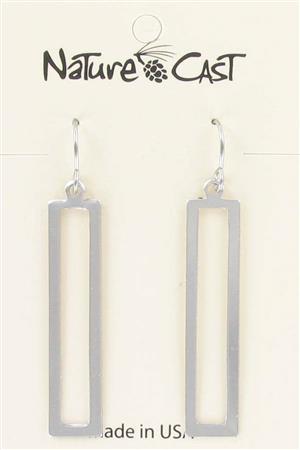Earring dangle long open rectangle LARGE