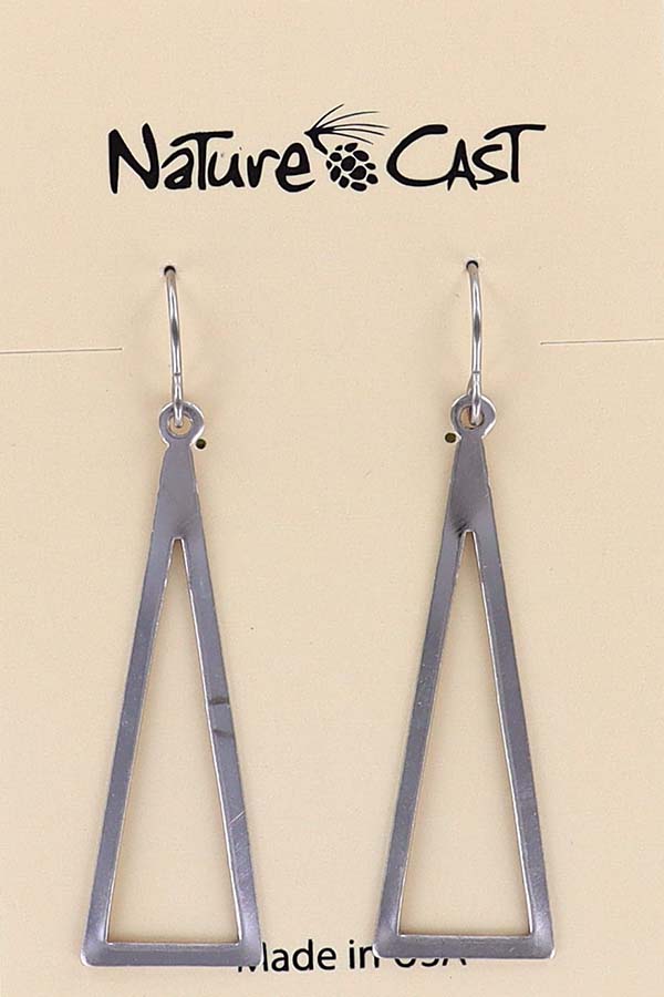 21114 Earring dangle long open triangle MAIN