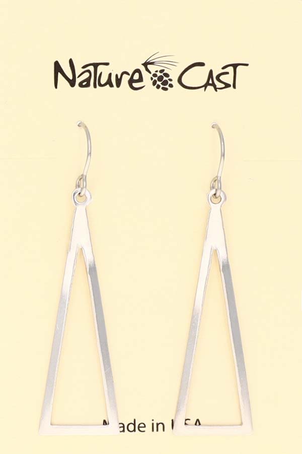21114 Earring dangle long open triangle THUMBNAIL